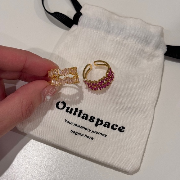 Pink Crystal Rings - Picture 2 of 6